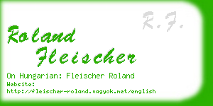 roland fleischer business card